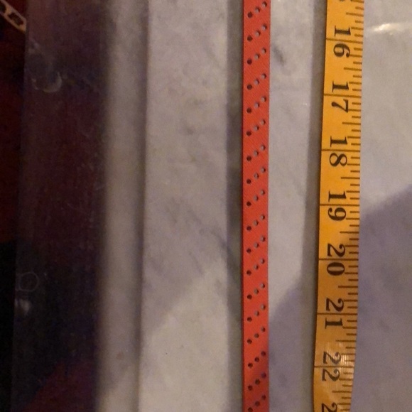 Micheal Kors M-LG Orange belt laser cut 1/4” wide gold hang tag  tangerine - Picture 10 of 10